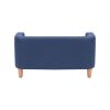 Bennett Linen Sofa Dog Bed with Removable Cushion for Pets Up to 66 lbs, Navy